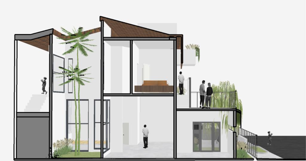 Desain arsitektur Rumah Alam Singgasana